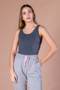 MUSCULOSA SEAMLESS ZAFIRO Gris Melange