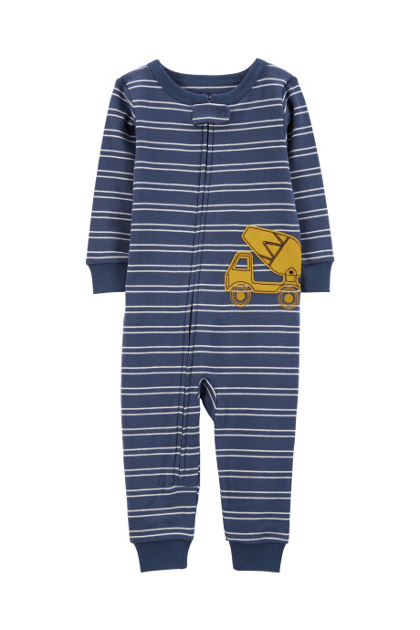 Pijama una pieza de algodón, estampa camión Pijama una pieza de algodón, estampa camión
