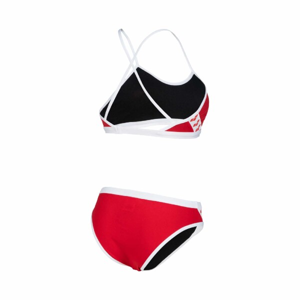 fila malla-traje de baño femenino body cross print marino/rojo