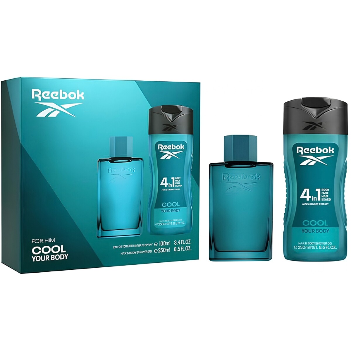 Set Reebok Cool Your Body Him Edt 100ml + Body Shower 250ml 