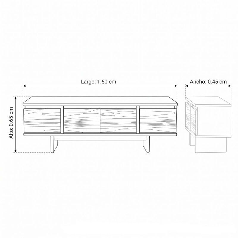 MUEBLE TV Z03 NOGAL (CD) Unica