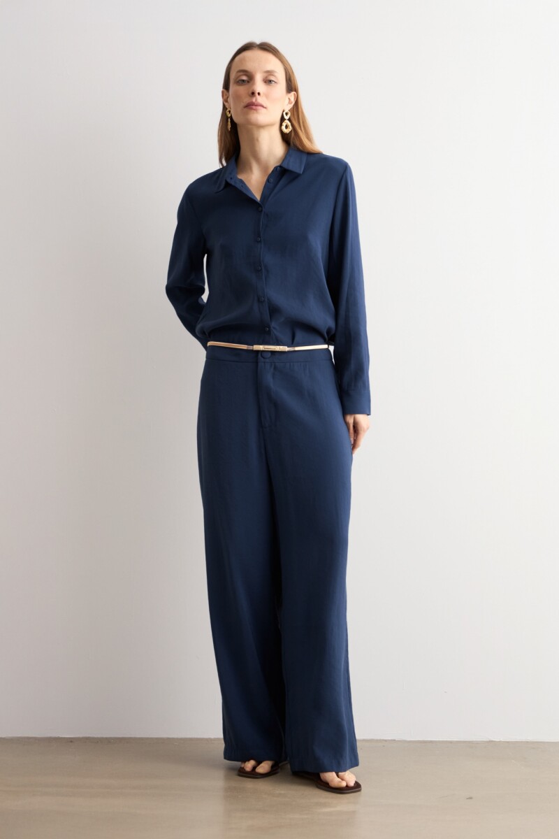 Pantalon recto azul marino