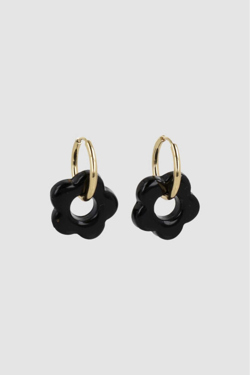 Caravana flores - Negro 