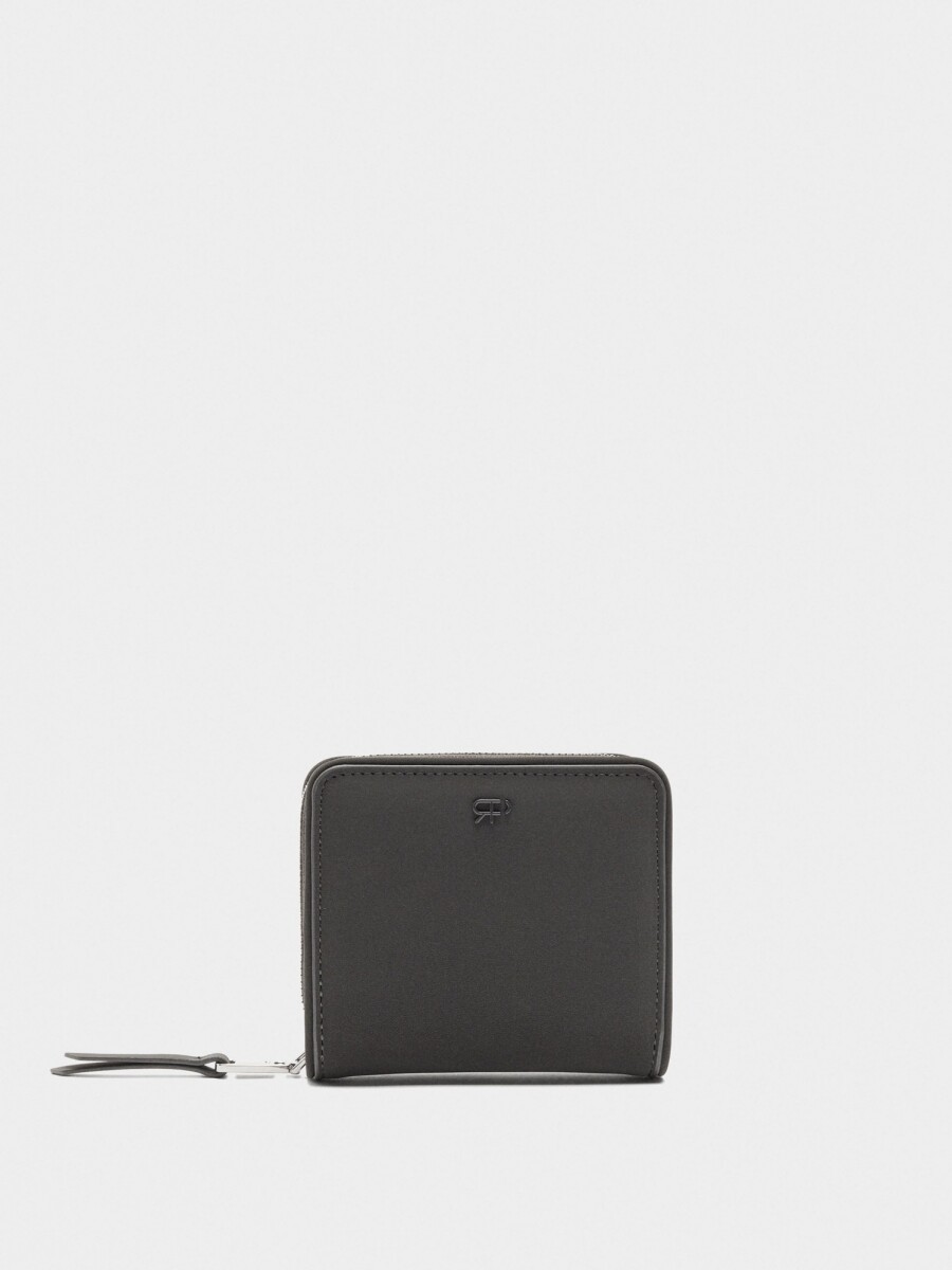 Cartera De Textura Suave S negro