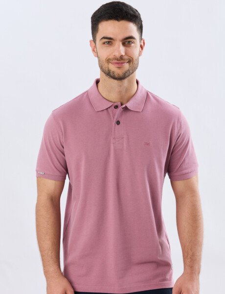 REMERA POLO LISA PIQUÉ Rosa Oscuro