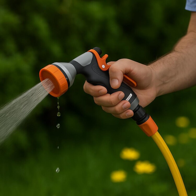 Hidropistola de Jardin Multifuncion 7 Posiciones Tramontina NARANJA