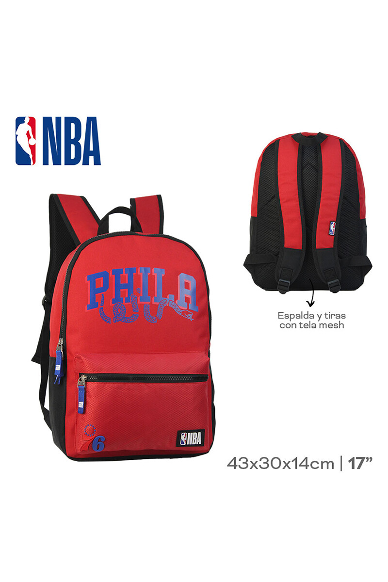 Mochila Philadelphia NBA Rojo