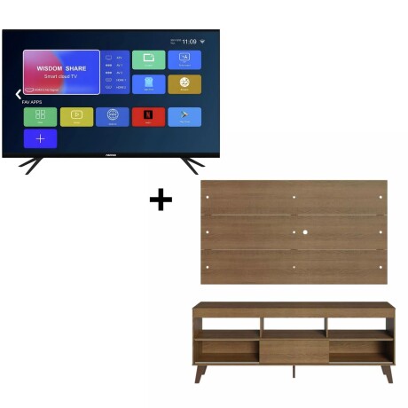 Rack con Panel para TV + TV Asano 50" Smart FHD Rack con Panel para TV + TV Asano 50" Smart FHD