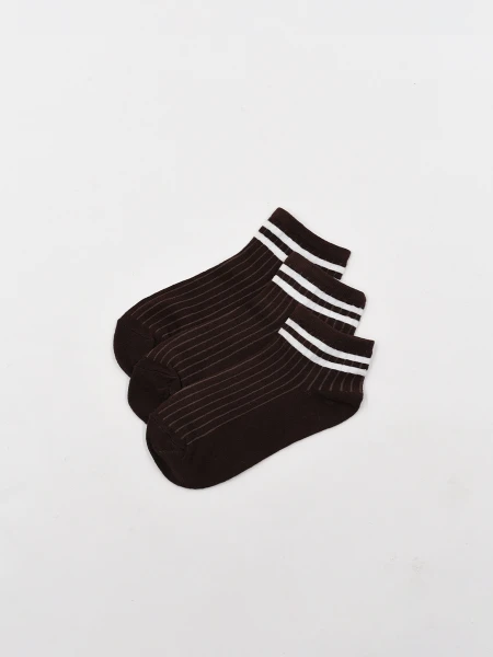 SOQUETE PACK X3 CHOCOLATE