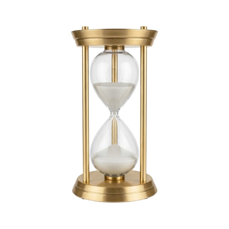 RELOJ DE ARENA DORADO 17X33CM Unica