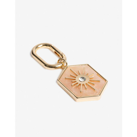 Llavero Y Bag Charm Cuarzo Rosa Rosa Claro