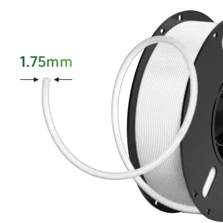 Filamento 3D PETG 1.75mm 1 Kg Para Impresora 3D Blanco