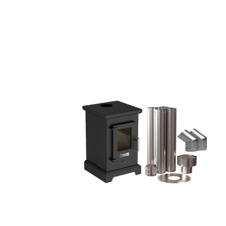 Calefactor A Leña 50m2 Metavila D400EXP con Kit de Techo | Doble Combustión Calefactor A Leña 50m2 Metavila D400EXP con Kit de Techo | Doble Combustión