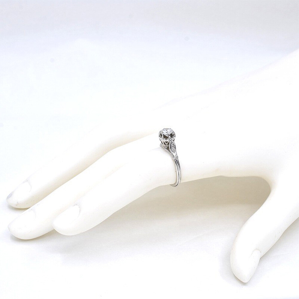 Anillo Antiguo En Oro 18K, Brillantes Y Diamantes Anillo Antiguo En Oro 18K, Brillantes Y Diamantes