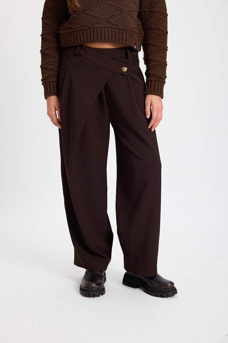 Pantalon Cruzado Chocolate
