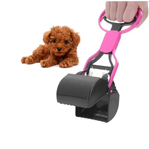 Pala Higiénica Levanta Desechos De Mascotas Perro Gato Variante Color Negro Rosa