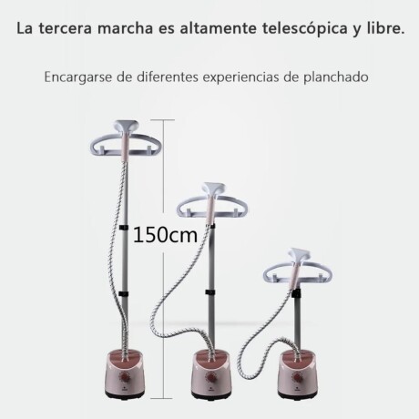 Plancha Vertical a Vapor Lumax Portátil 1,6L Blanco Rosado