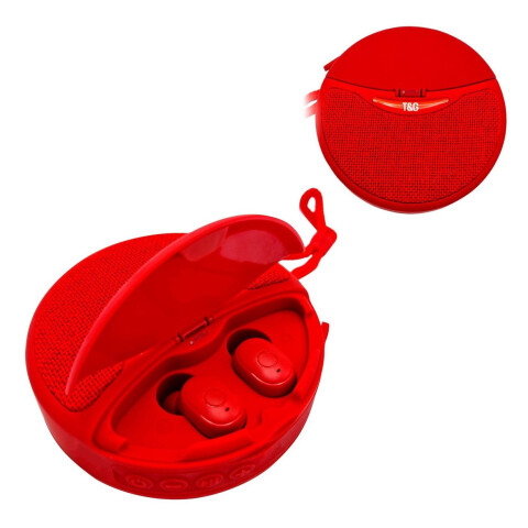 Auricular Bluetooth Con Parlante 2 En 1 5.0 Calidad Variante Color Rojo