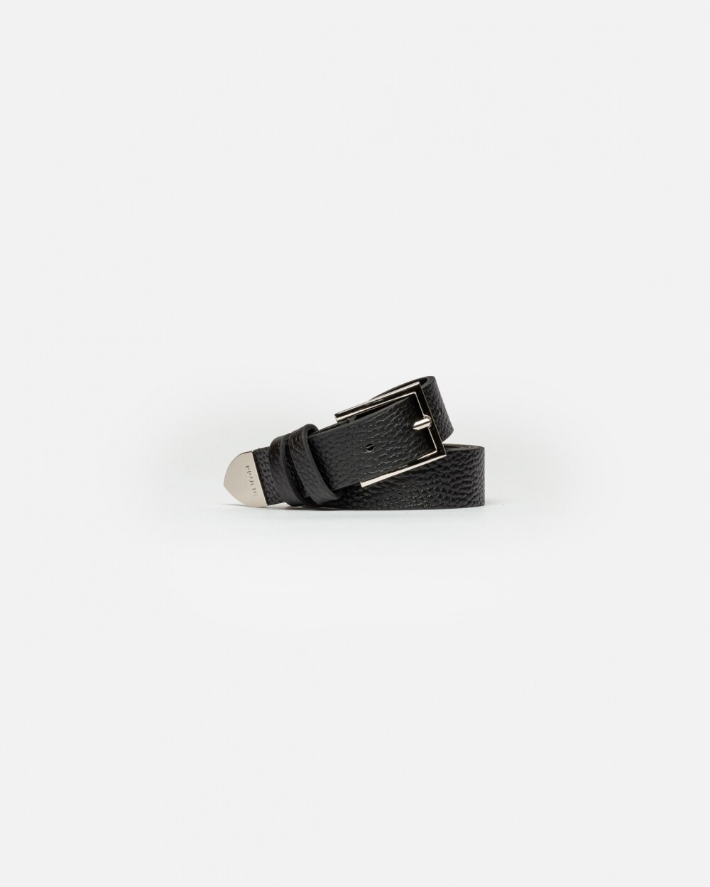 Cinto Coconut en cuero graneado Negro