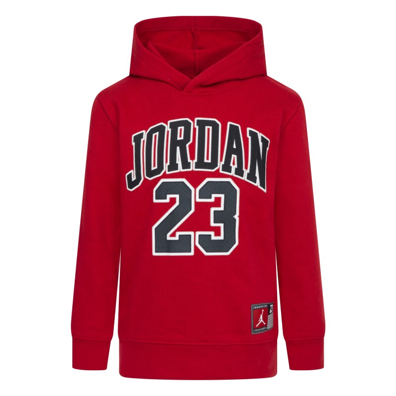 Abrigo Jordan Hbr Flc Po Hoodie de Niños Rojo