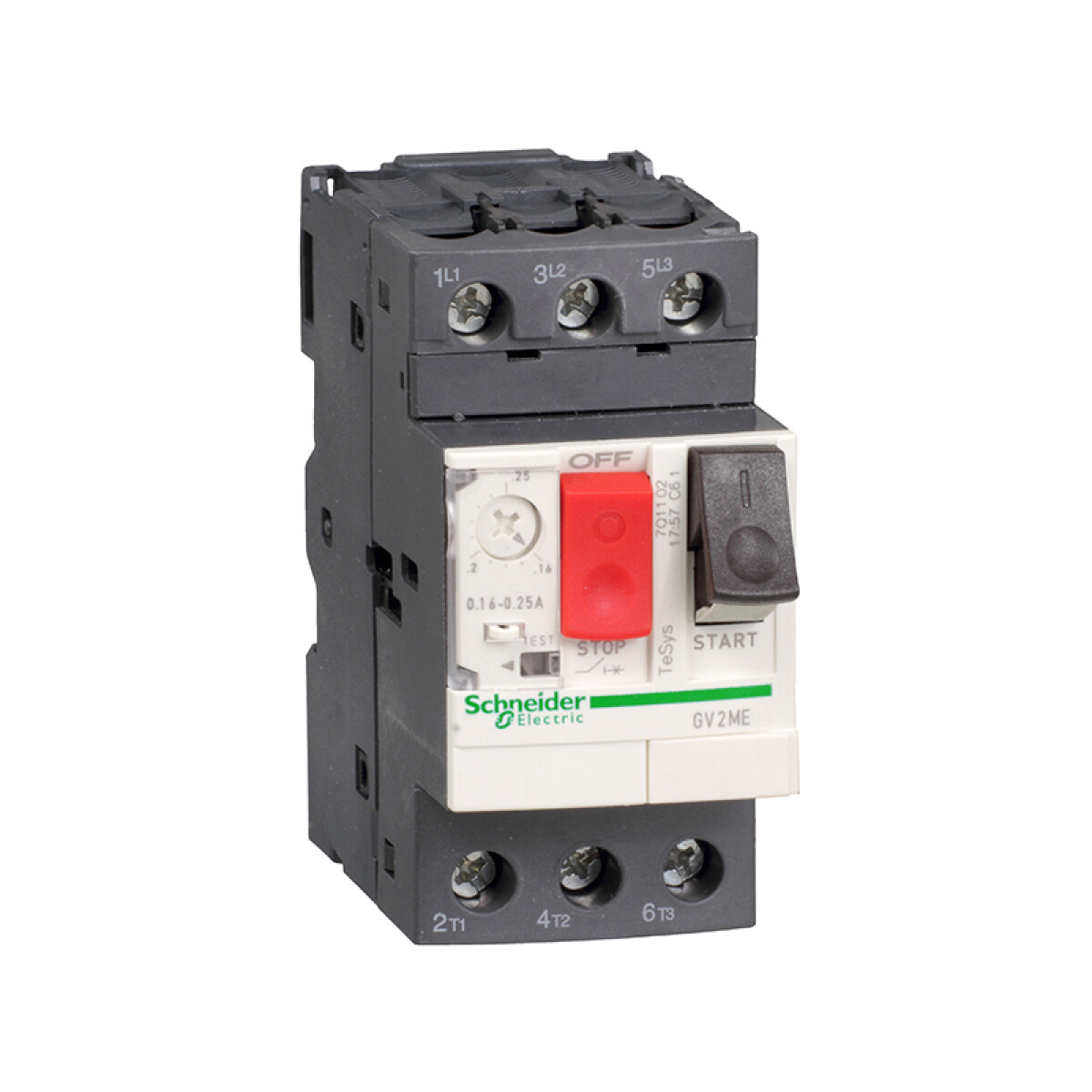 Guardamotor 3P DIN 0,1-0,16A GV2ME - TL2403 