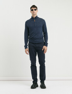 470415 REMERA HARRINGTON LABEL Azul Melange