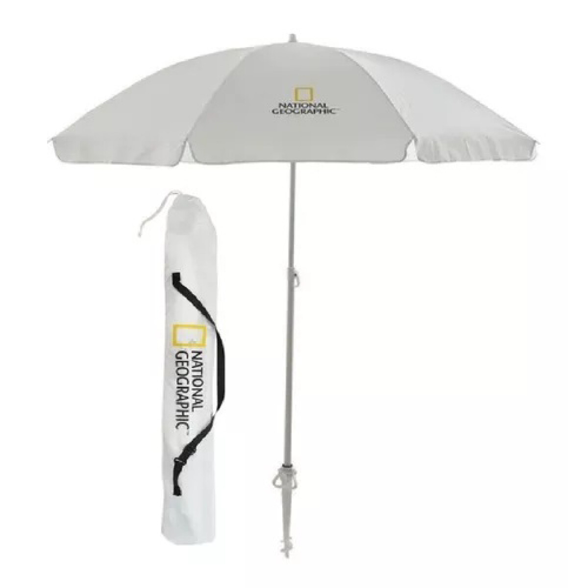 Sombrilla Nat Geo 190cm Color Blanco Qng01b.- 