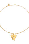 COLLAR CORTO ALEACIÓN DE METALES BAÑADO EN ORO 18K CON DETALLE DE ALAS Colgante