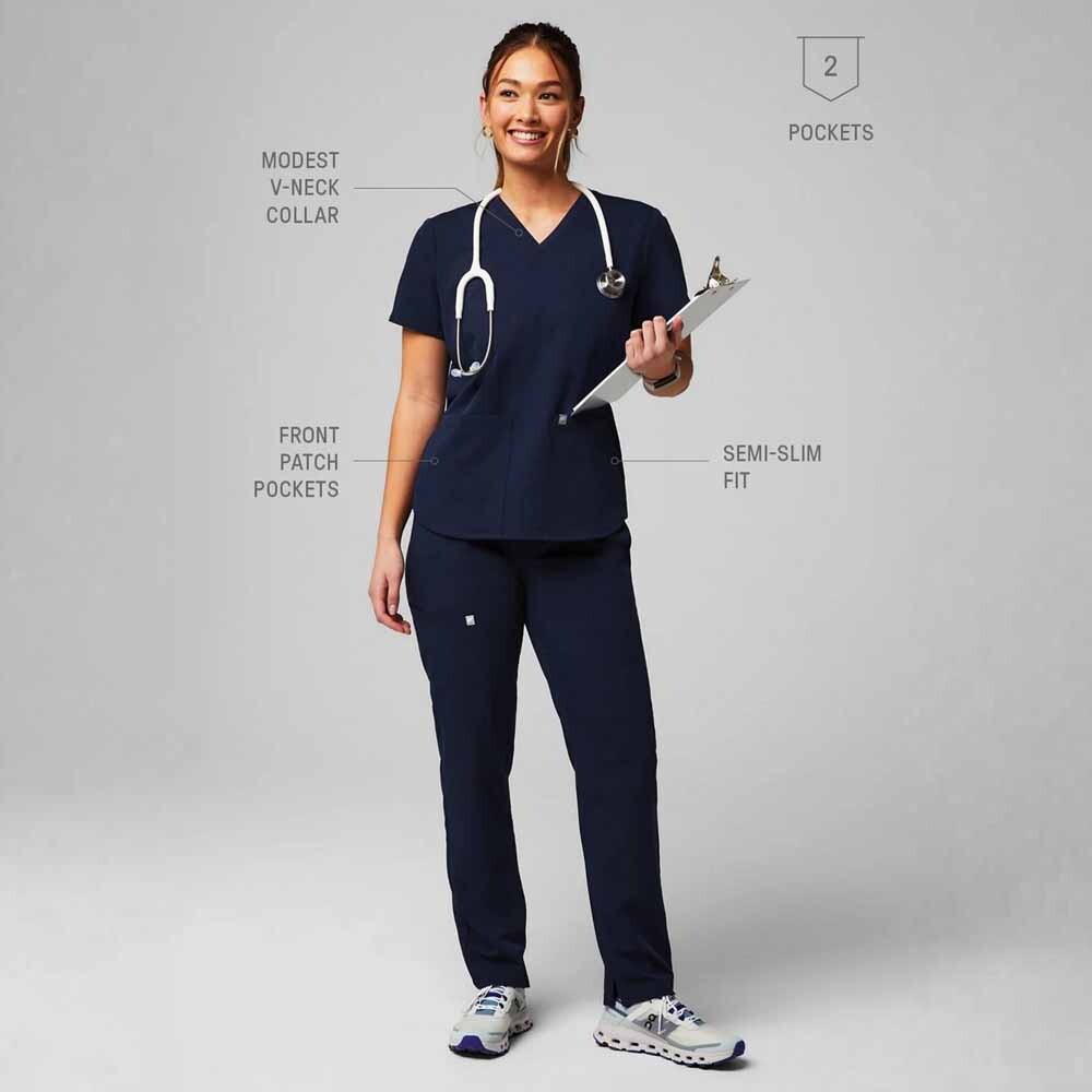 Top Method Scrub Top Mujer Navy