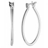 Pe Teardrop Hoop - Slv Silver