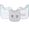 Baberos x5 hudson baby elefante