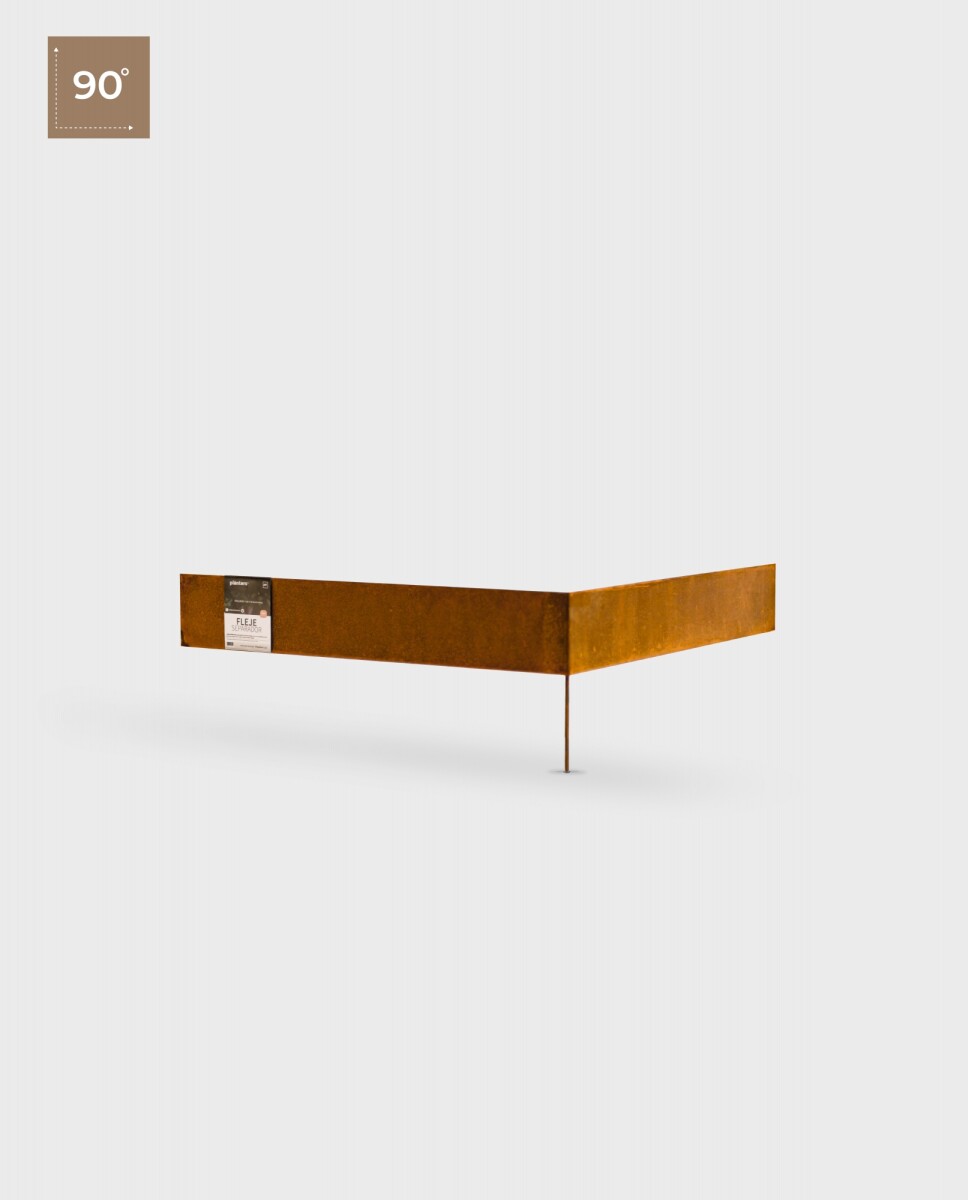 Fleje Separador 90° - 10cm x 60cm x 60cm - Acero corten 2mm - 1 estaca 