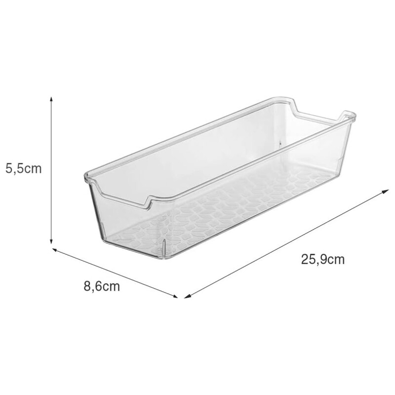 Caja organizadora 8,5 x 25,5cm TRANSPARENTE