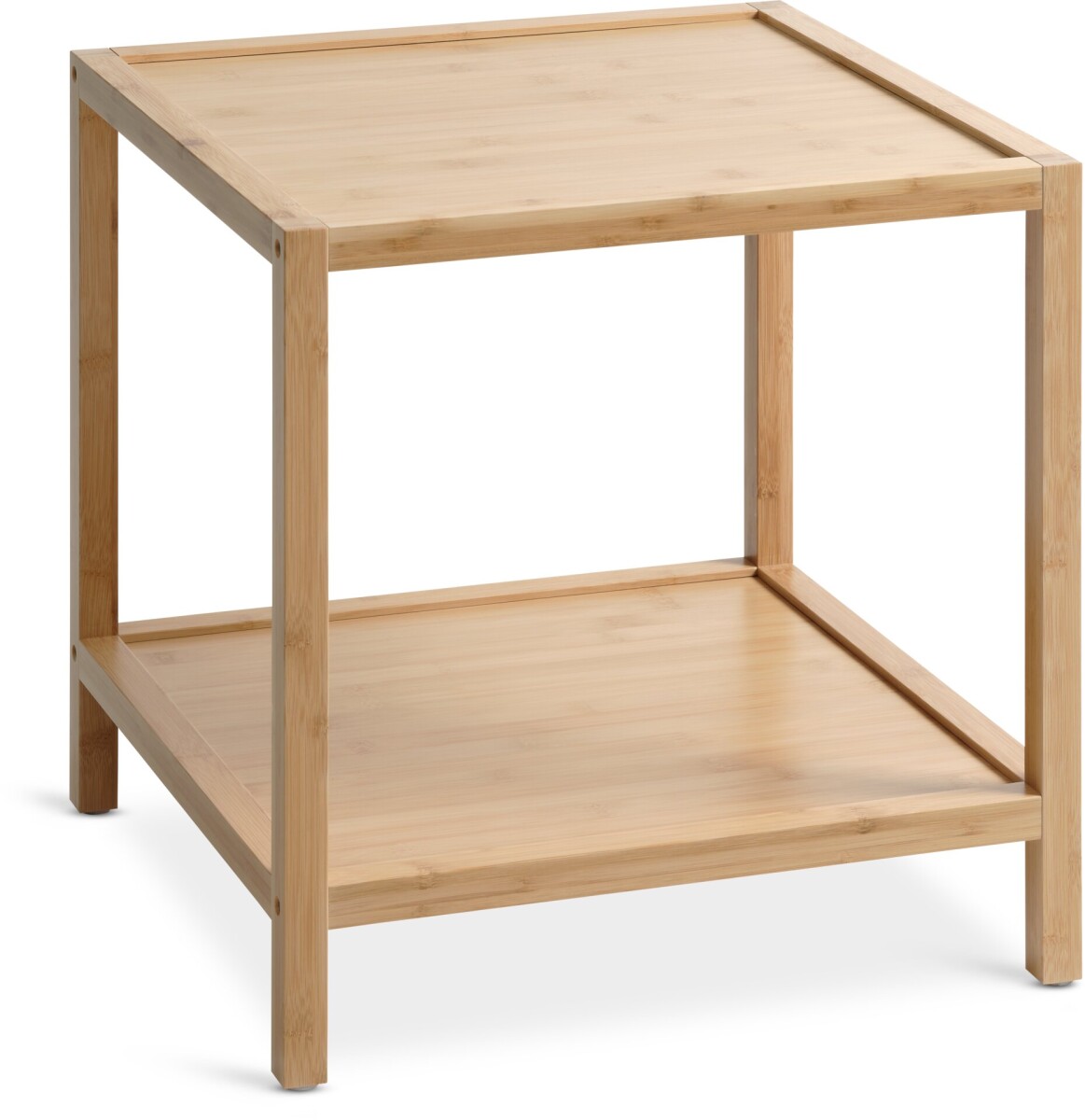 Mesa auxiliar OSTED 45x45 1 estante bambú 