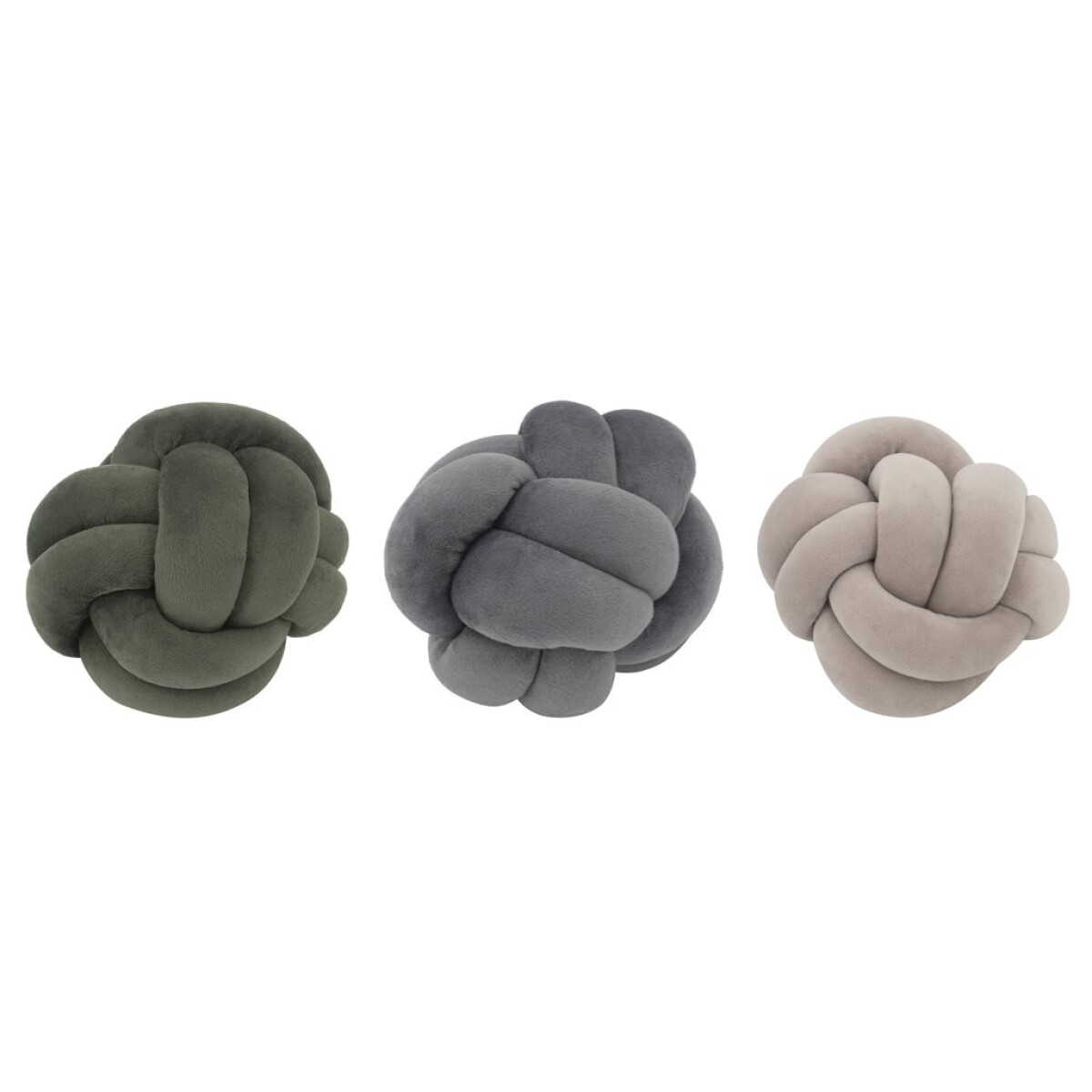 SET 3 NUDOS DECORATIVOS 15x15x15CM TELA 