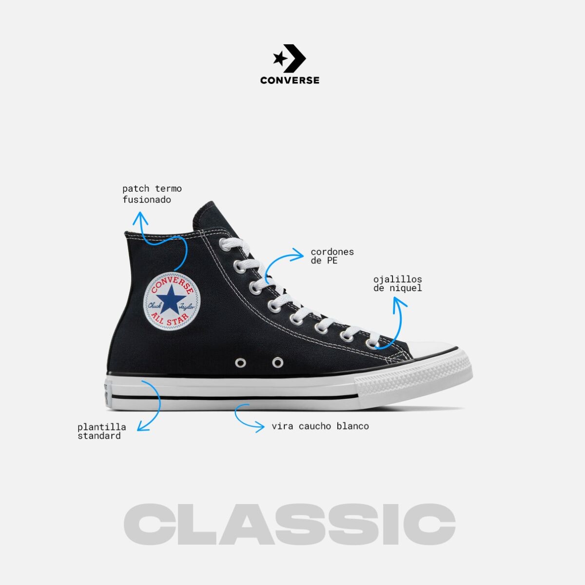 Championes de Hombre Converse - All Star All Star Chuck 70 Hi Converse - Negro - Blanco 