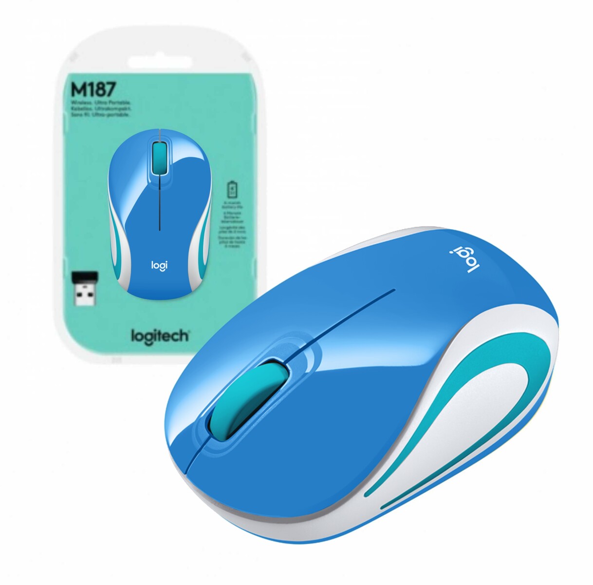 Mini Mouse Logitech M187 Inalámbrico 