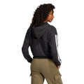 Campera de Mujer Adidas Essentials French Terry 3 Tiras Negro - Blanco