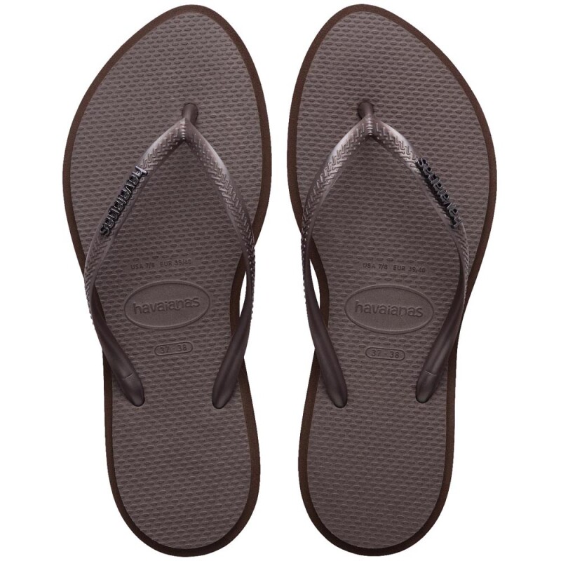 Sandalias Havaianas Slim Point FC Mujer Gris Café