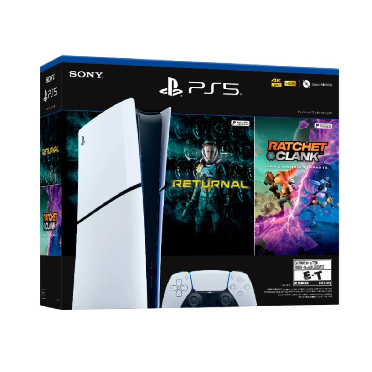 Consola PS5 PlayStation 5 Digital Sony Slim - Incluye 2 juegos (Returnal + Ratchet & Clank) 