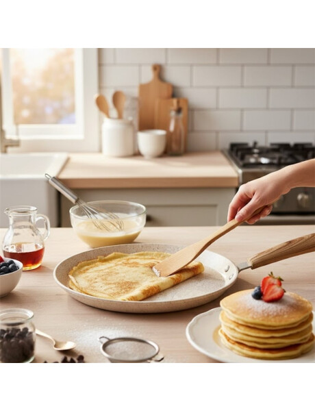 PANQUEQUERA ANTIADHERENTE INDUCCION BEIGE. 22X2CM PANQUEQUERA ANTIADHERENTE INDUCCION BEIGE. 22X2CM