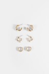 Set de 3 aros texture dorado
