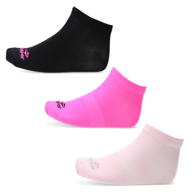 Medias de Mujer Topper x3 Perfomance Wns Negro - Fucsia - Rosa