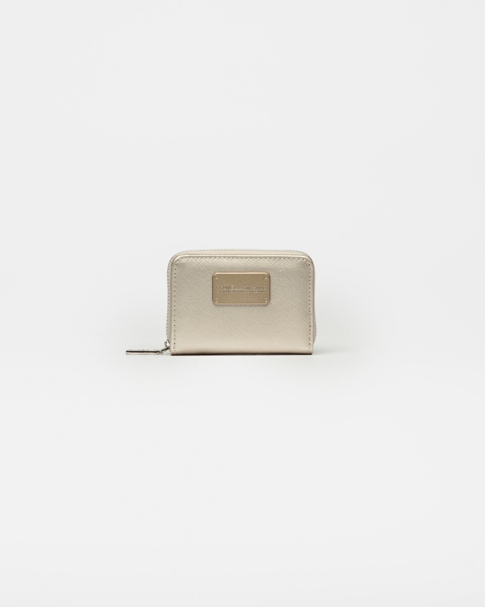 Billetera Penny en efecto cuero - Plata Negro 