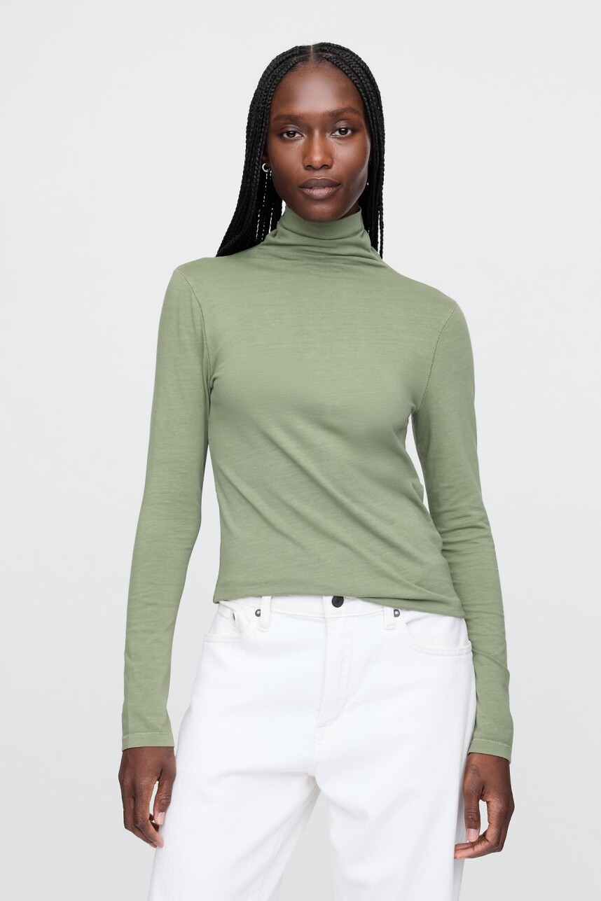 Remera Polera Mujer Calla Green 18-0435Tcx