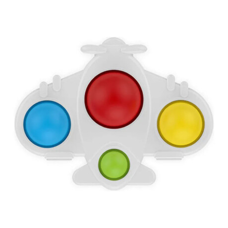 Tablero Mordedor Flipping Sensorial Silicona Bebé Huanger Multicolor