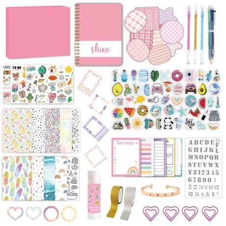 Set De Papelería Infantil Pastel Rosa