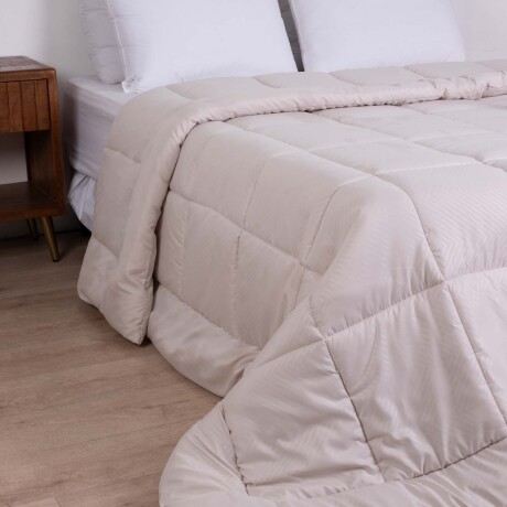 ACOLCHADO 1 PLAZA POLIESTER NATURAL-BEIGE EMBOSSED MANTECA