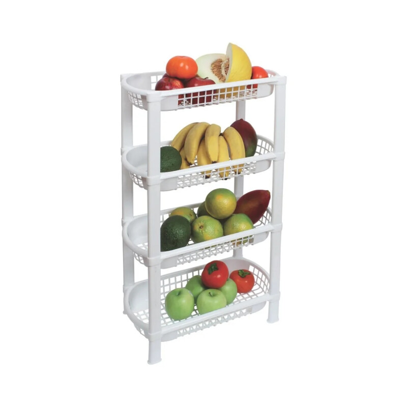 Frutero de 4 estantes BLANCO