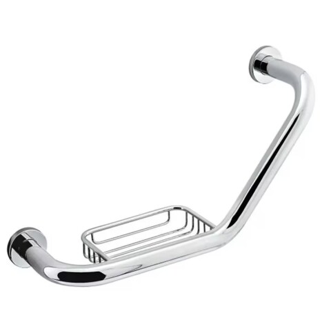 Agarradera en angulo con jabonera acero inox.DMC Agarradera En Angulo Con Jabonera Acero Inox.dmc